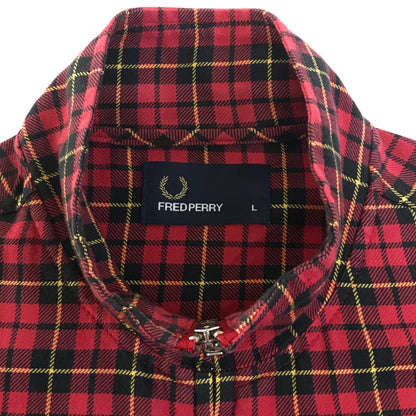 FRED PERRY | フレッドペリー ジップパーカー チェック柄 スイングトップ レッド サイズ：L【倉吉店】