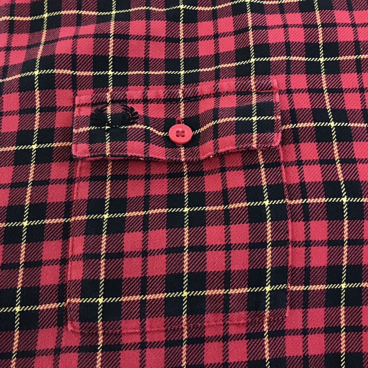 FRED PERRY | フレッドペリー ジップパーカー チェック柄 スイングトップ レッド サイズ：L【倉吉店】