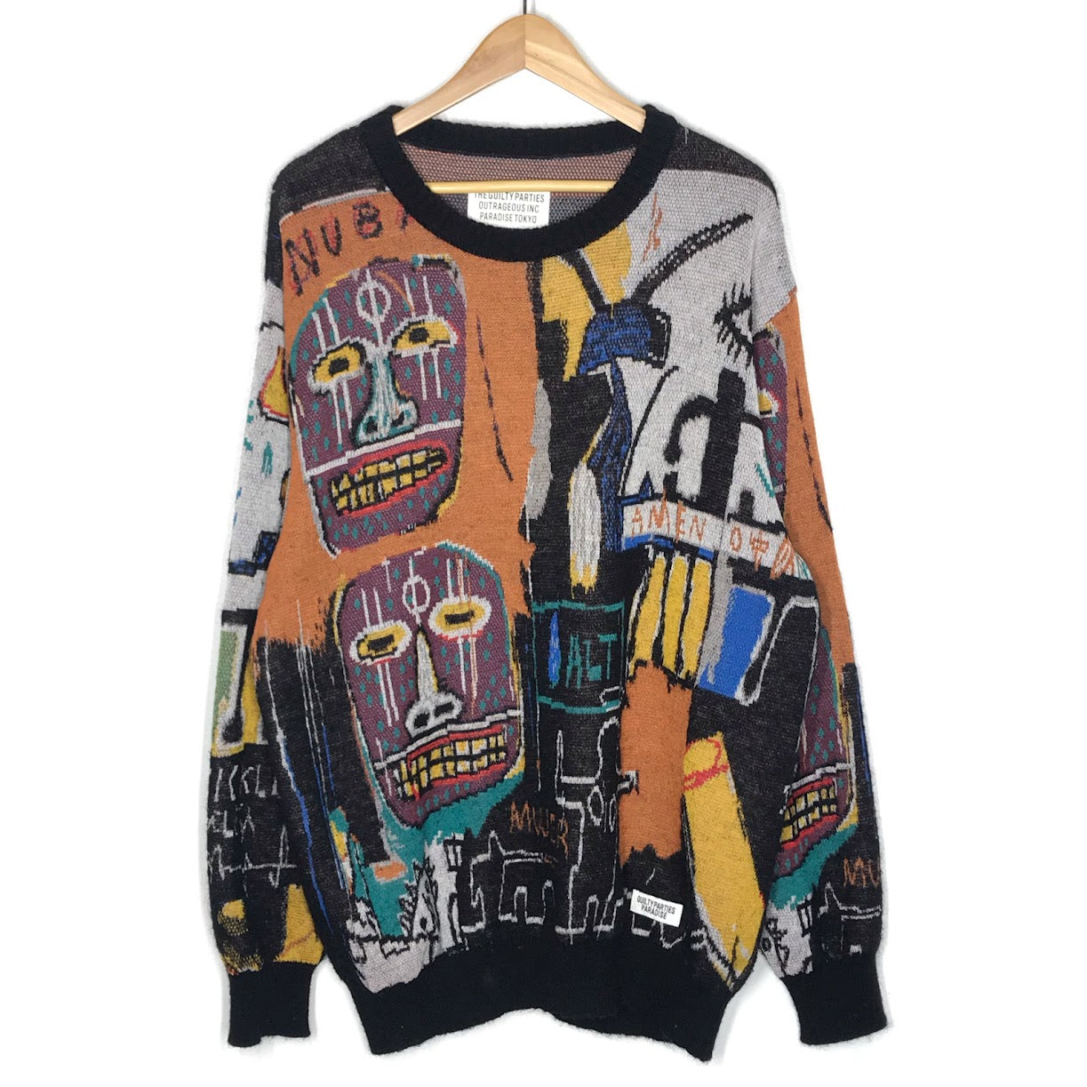 WACKOMARIA | ワコマリア JEAN-MICHEL BASQUIAT(ジャン ミシェル・バスキア) CREW NECK SWEATER -TYPE 2 ニット セーター サイズ：L【倉吉店】