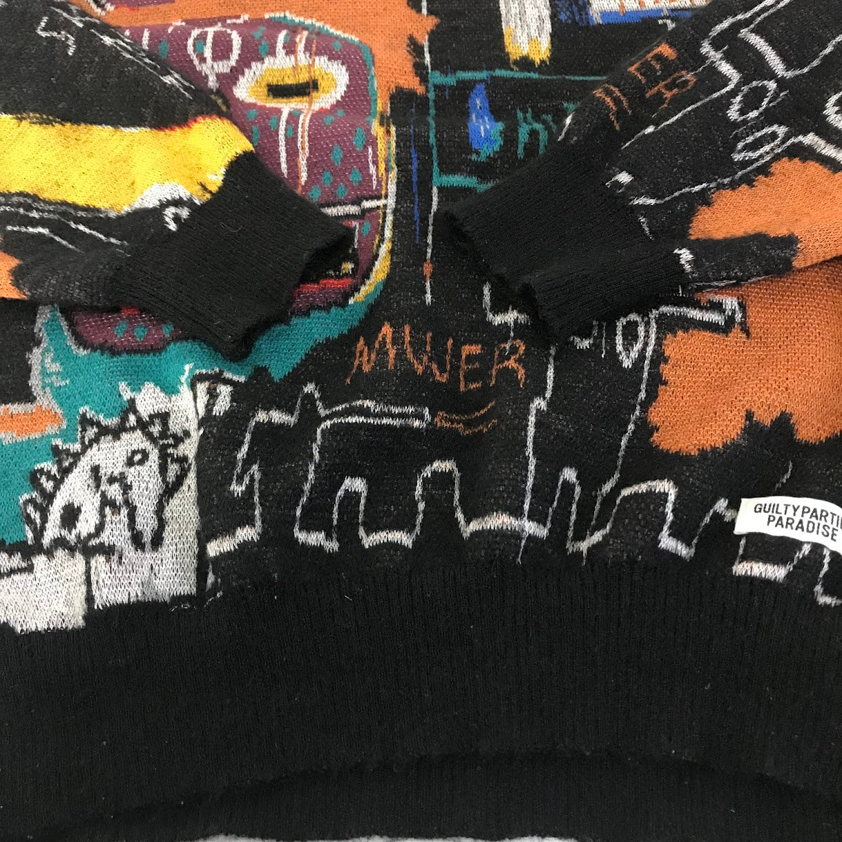 WACKOMARIA | ワコマリア JEAN-MICHEL BASQUIAT(ジャン ミシェル・バスキア) CREW NECK SWEATER -TYPE 2 ニット セーター サイズ：L【倉吉店】