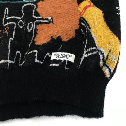 WACKOMARIA | ワコマリア JEAN-MICHEL BASQUIAT(ジャン ミシェル・バスキア) CREW NECK SWEATER -TYPE 2 ニット セーター サイズ：L【倉吉店】
