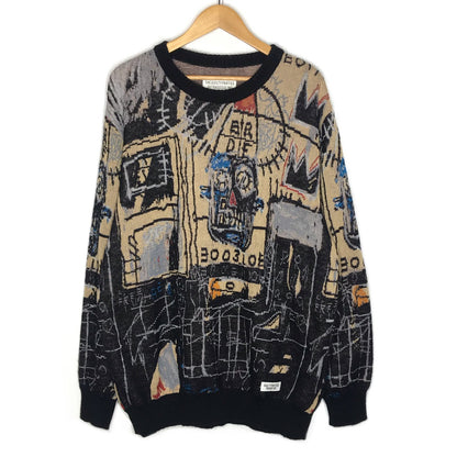 WACKOMARIA | ワコマリア × JEAN-MICHEL BASQUIAT(ジャン ミシェル・バスキア) CREW NECK SWEATER ( TYPE-1 ) セーター サイズ：L【倉吉店】