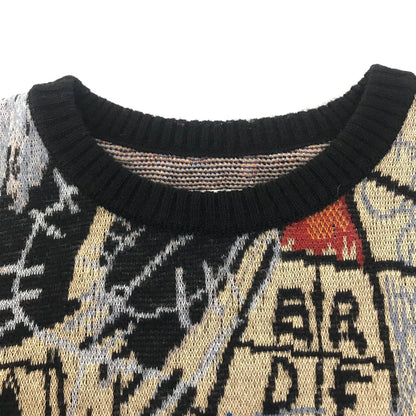 WACKOMARIA | ワコマリア × JEAN-MICHEL BASQUIAT(ジャン ミシェル・バスキア) CREW NECK SWEATER ( TYPE-1 ) セーター サイズ：L【倉吉店】