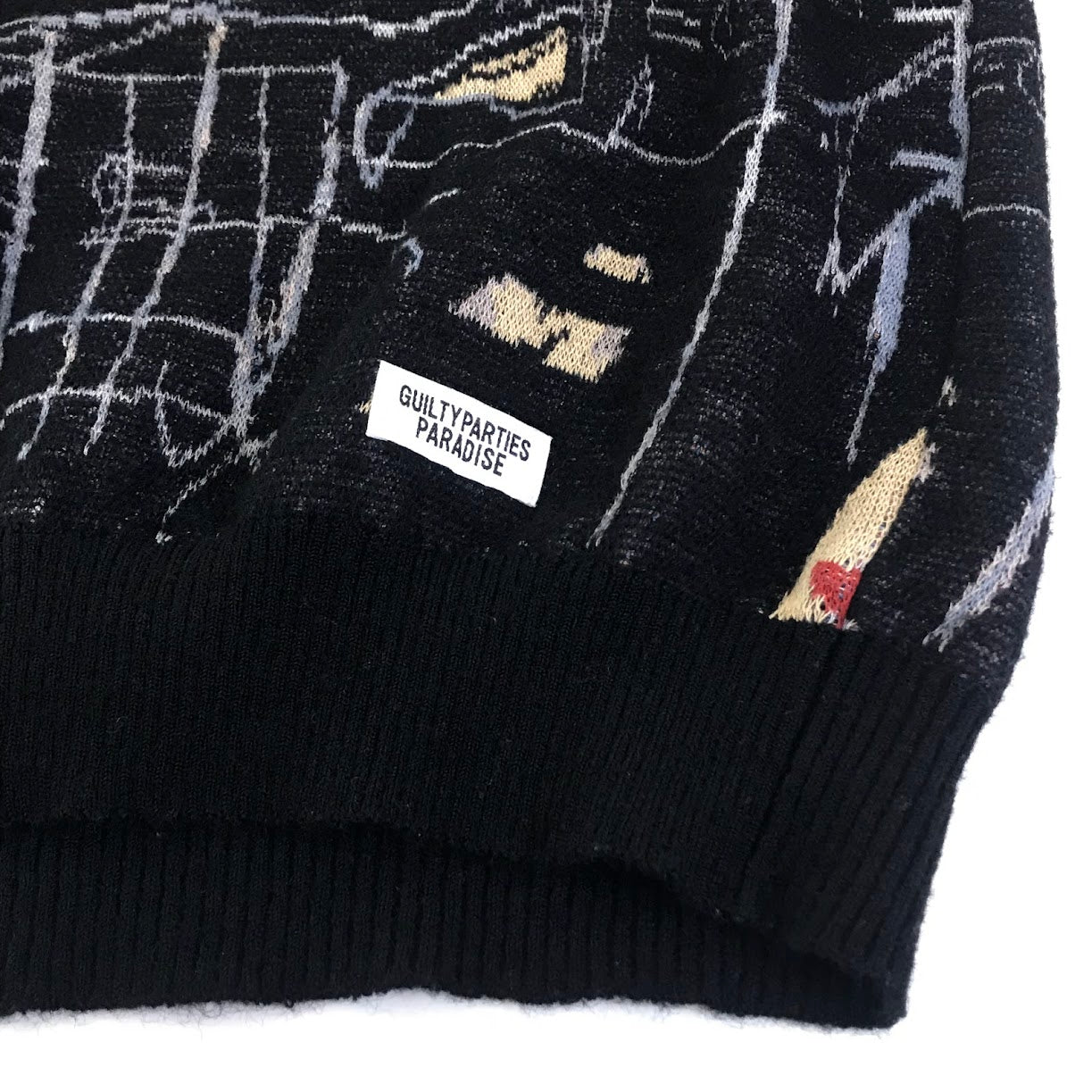 WACKOMARIA | ワコマリア × JEAN-MICHEL BASQUIAT(ジャン ミシェル・バスキア) CREW NECK SWEATER ( TYPE-1 ) セーター サイズ：L【倉吉店】