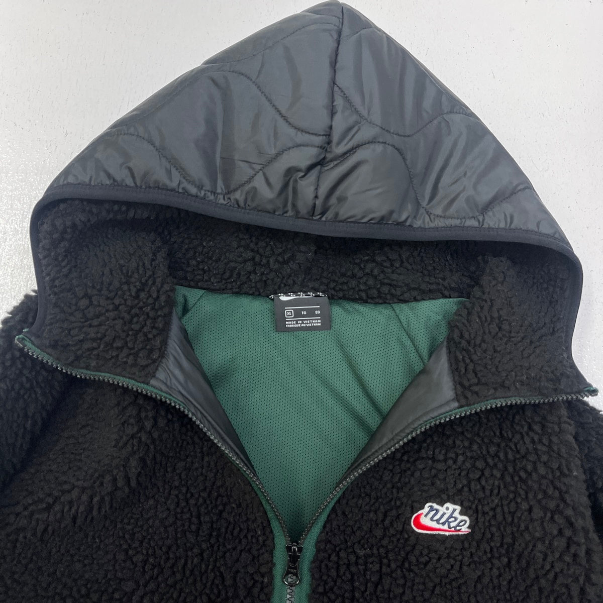 NIKE | ナイキ Heritage Boa Fleece Quilting ナイロンジャケット CU4447-010 ブラック サイズ：XL【加古川店】