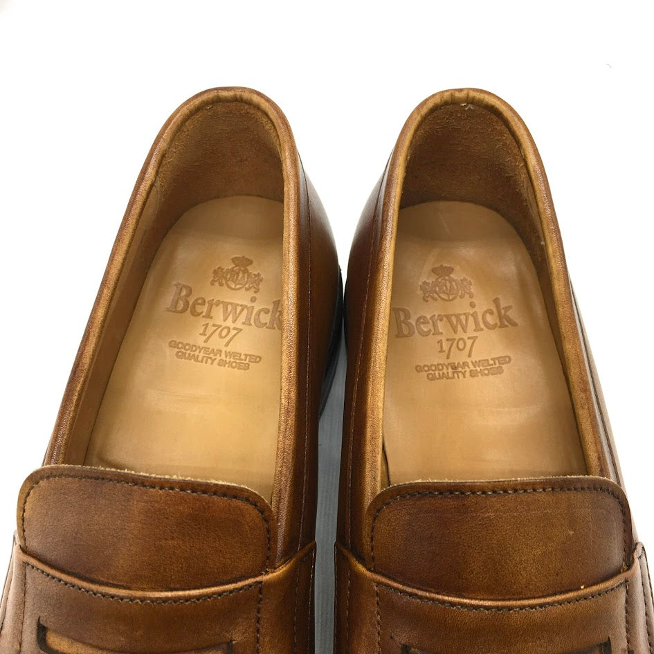 BERWICK | バーウィック コインローファー ローファー 4456 ブラウン 25cm【倉吉店】
