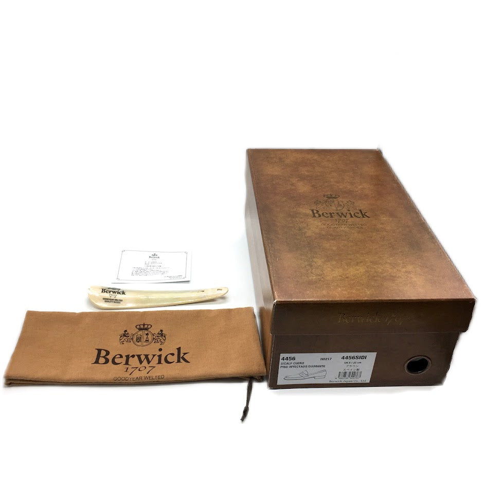 BERWICK | バーウィック コインローファー ローファー 4456 ブラウン 25cm【倉吉店】