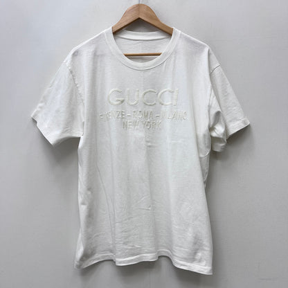 GUCCI | グッチ Logo Embroidery T 23 半袖Ｔシャツ 616036 XJFZA ホワイト サイズ：S【加古川店】