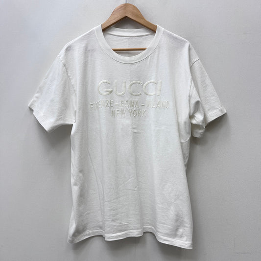 GUCCI | グッチ Logo Embroidery T 23 半袖Ｔシャツ 616036 XJFZA ホワイト サイズ：S【加古川店】