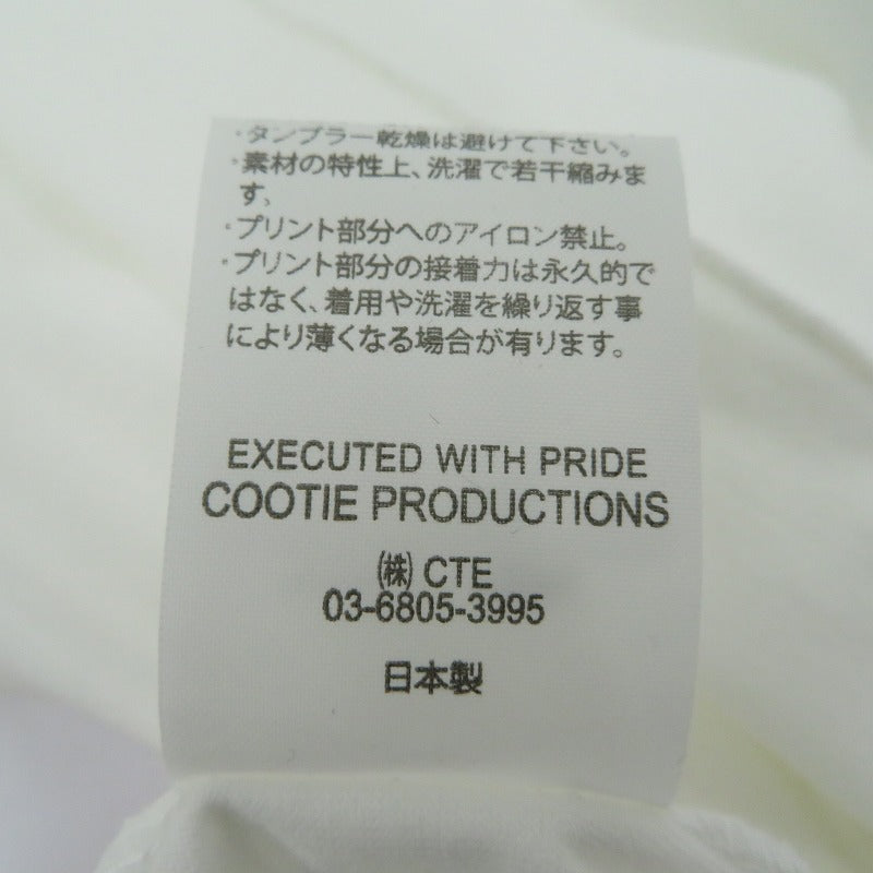 COOTIE | クーティー Oversized Print L/S Tee 長袖Ｔシャツ CTE-25A340 ホワイト サイズ：S【瀬戸大橋店】