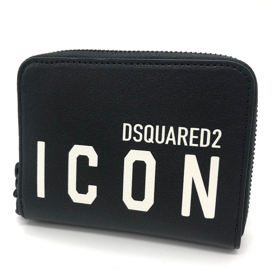 DSQUARED2 | ディースクエアード BE ICON CHAIN WALLET チェーン付き 二つ折り財布 長財布 S82WA0039 ブラック【倉吉店】