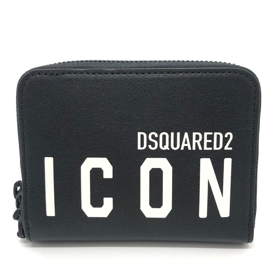 DSQUARED2 | ディースクエアード BE ICON CHAIN WALLET チェーン付き 二つ折り財布 長財布 S82WA0039 ブラック【倉吉店】