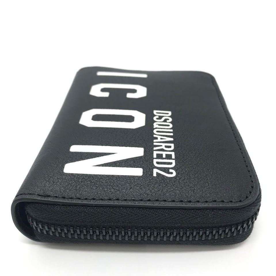 DSQUARED2 | ディースクエアード BE ICON CHAIN WALLET チェーン付き 二つ折り財布 長財布 S82WA0039 ブラック【倉吉店】