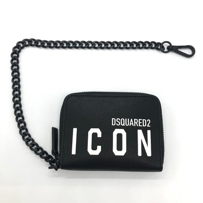 DSQUARED2 | ディースクエアード BE ICON CHAIN WALLET チェーン付き 二つ折り財布 長財布 S82WA0039 ブラック【倉吉店】