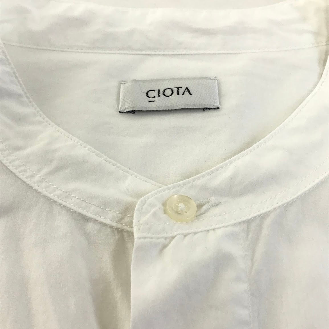 CIOTA(1LDKコーナー) | シオタ スビンコットンタイプライターバンドカラーシャツ 長袖シャツ SHLM-102M ホワイト【倉吉店】