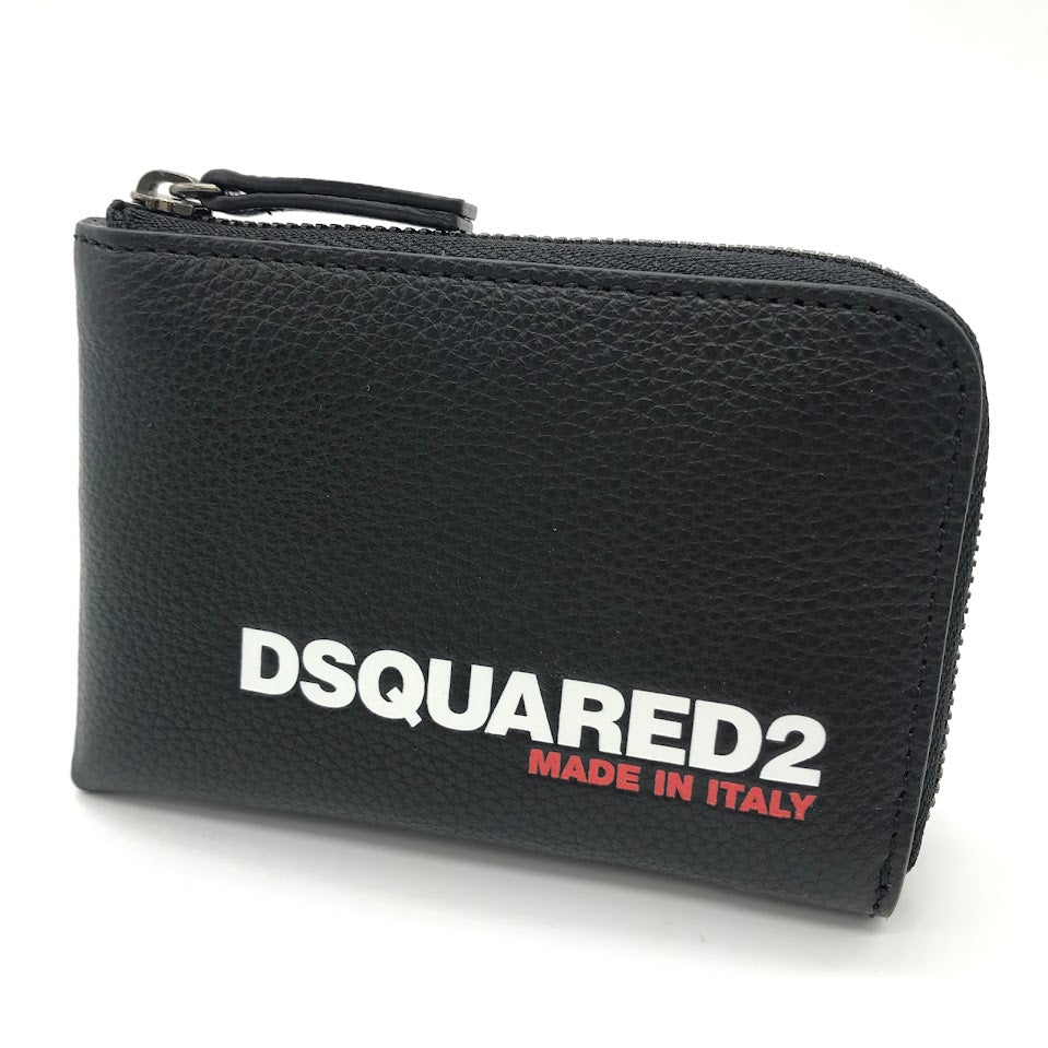 DSQUARED2 | ディースクエアード BOB ZIP WALLET L字ファスナー財布 コンパクトウォレット 長財布 S82WA0041 ブラック【倉吉店】