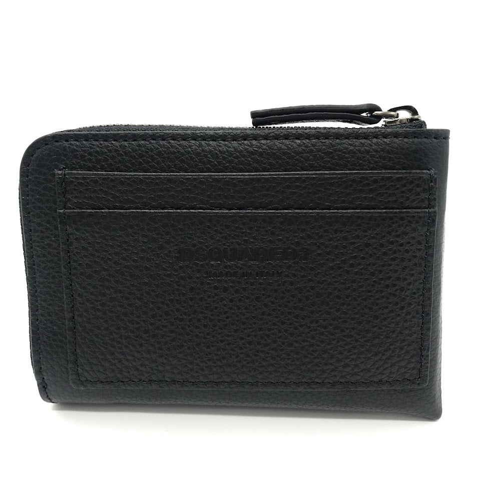 DSQUARED2 | ディースクエアード BOB ZIP WALLET L字ファスナー財布 コンパクトウォレット 長財布 S82WA0041 ブラック【倉吉店】
