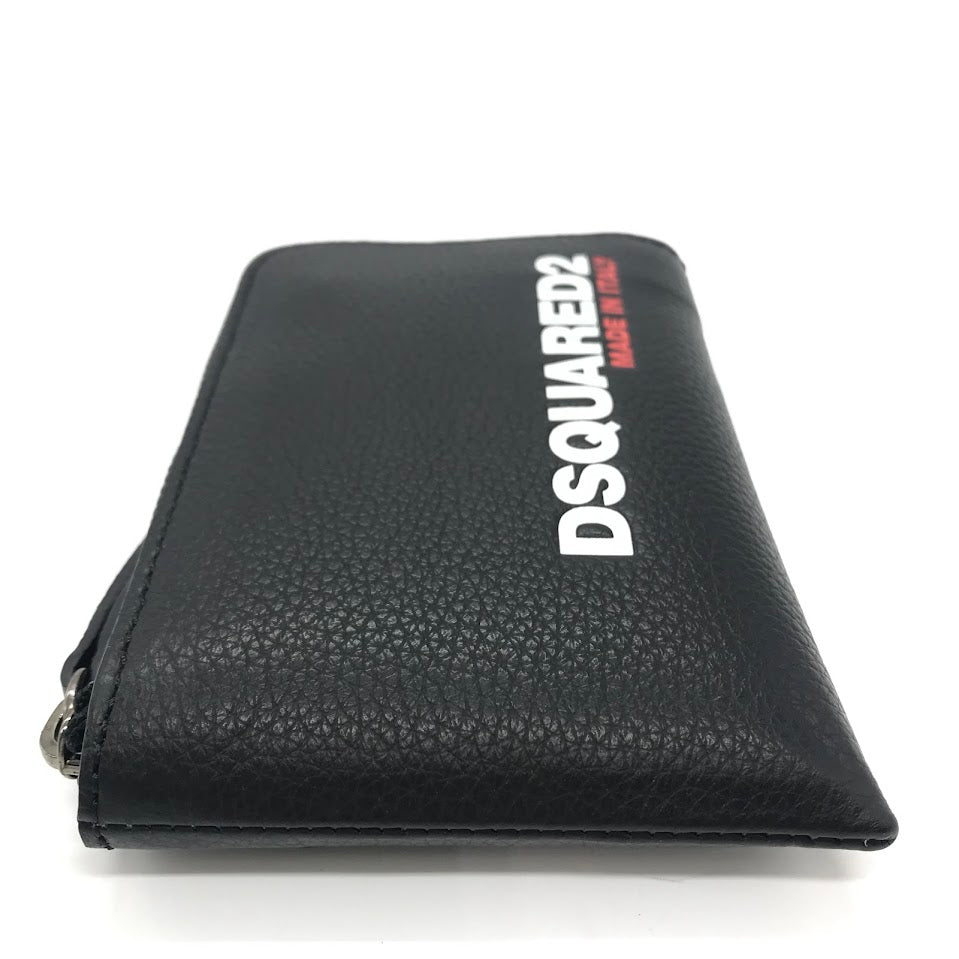 DSQUARED2 | ディースクエアード BOB ZIP WALLET L字ファスナー財布 コンパクトウォレット 長財布 S82WA0041 ブラック【倉吉店】