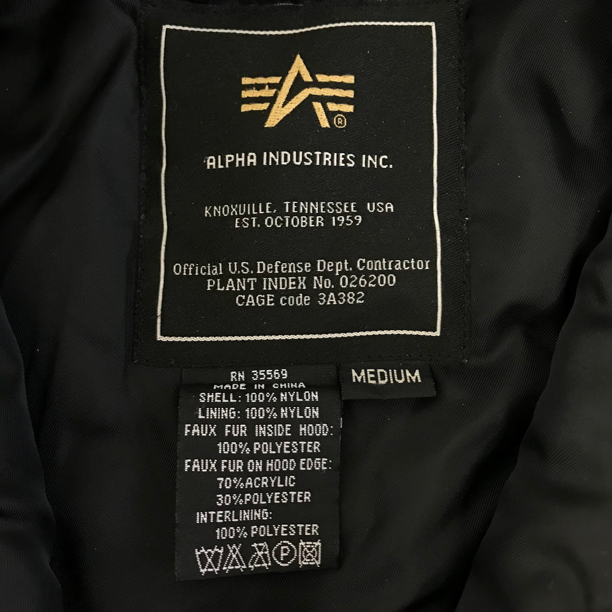 ALPHA | アルファ N-2B ミリタリーコート 1615-573-8335 ブラック サイズ：M【倉吉店】