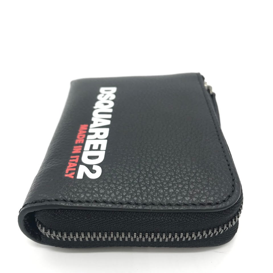DSQUARED2 | ディースクエアード BOB ZIP WALLET L字ファスナー財布 コンパクトウォレット 長財布 S82WA0041 ブラック【倉吉店】