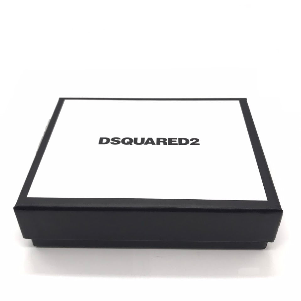 DSQUARED2 | ディースクエアード BOB ZIP WALLET L字ファスナー財布 コンパクトウォレット 長財布 S82WA0041 ブラック【倉吉店】