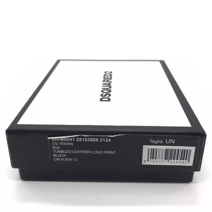 DSQUARED2 | ディースクエアード BOB ZIP WALLET L字ファスナー財布 コンパクトウォレット 長財布 S82WA0041 ブラック【倉吉店】