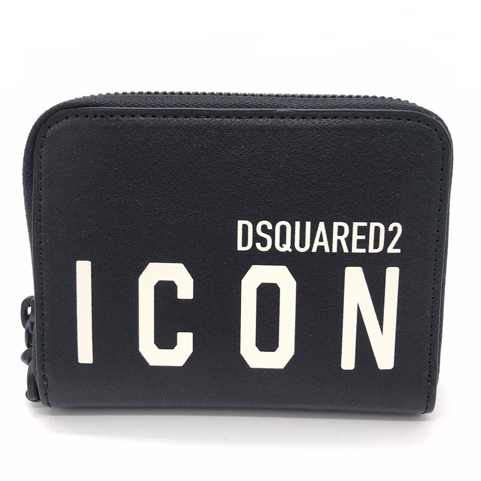 DSQUARED2 | ディースクエアード BE ICON CHAIN WALLET チェーン付き 二つ折り財布 長財布 S82WA0039 ブラック【倉吉店】