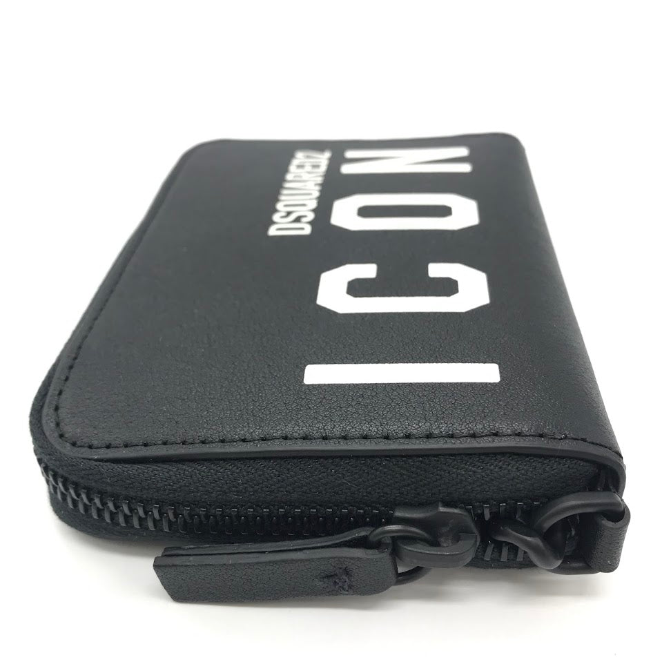 DSQUARED2 | ディースクエアード BE ICON CHAIN WALLET チェーン付き 二つ折り財布 長財布 S82WA0039 ブラック【倉吉店】