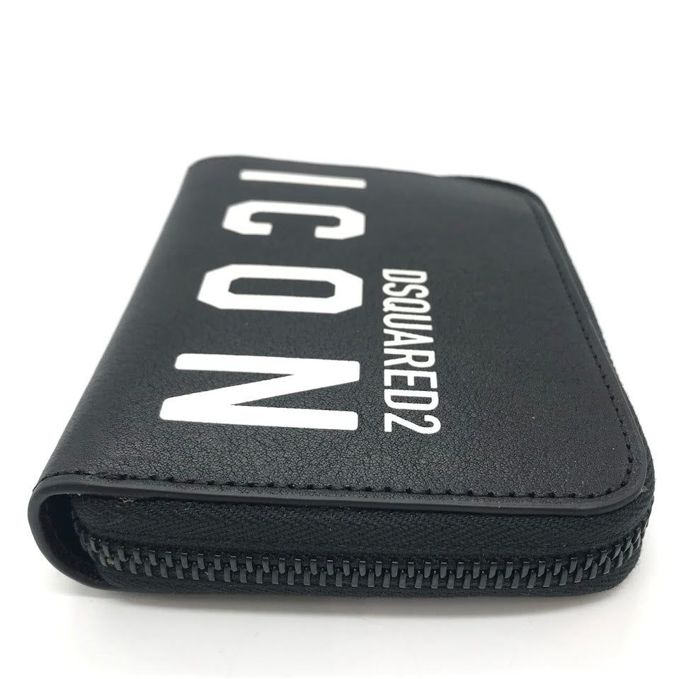 DSQUARED2 | ディースクエアード BE ICON CHAIN WALLET チェーン付き 二つ折り財布 長財布 S82WA0039 ブラック【倉吉店】