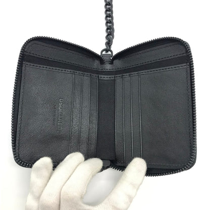 DSQUARED2 | ディースクエアード BE ICON CHAIN WALLET チェーン付き 二つ折り財布 長財布 S82WA0039 ブラック【倉吉店】