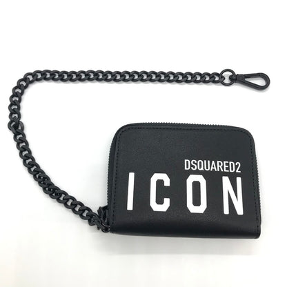 DSQUARED2 | ディースクエアード BE ICON CHAIN WALLET チェーン付き 二つ折り財布 長財布 S82WA0039 ブラック【倉吉店】