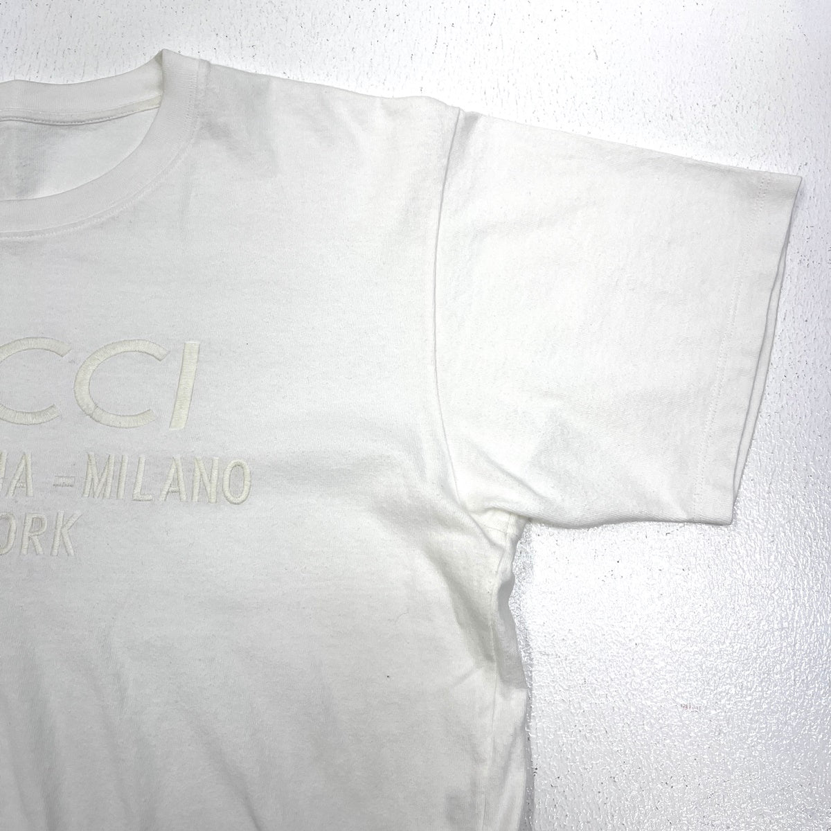 GUCCI | グッチ Logo Embroidery T 23 半袖Ｔシャツ 616036 XJFZA ホワイト サイズ：S【加古川店】