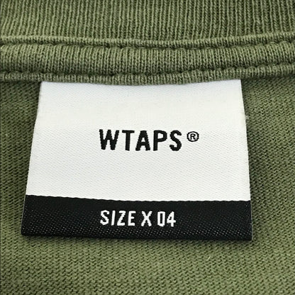 W)TAPS | ダブルタップス LABEL/SS/COTTON 半袖Ｔシャツ 231ATDT-STM08S カーキグリーン サイズ：4【倉吉店】