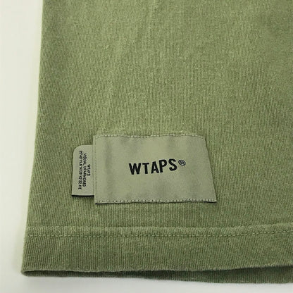 W)TAPS | ダブルタップス LABEL/SS/COTTON 半袖Ｔシャツ 231ATDT-STM08S カーキグリーン サイズ：4【倉吉店】