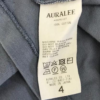 AURALEE | オーラリー LUSTER PLAITING L/S TEE 長袖Ｔシャツ A00P01GT ブルー サイズ：4【倉吉店】