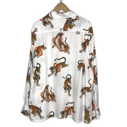 WACKOMARIA | ワコマリア TIM LEHI HAWAIIAN SHIRT L/S 虎 オープンカラーシャツ 長袖シャツ ホワイト サイズ：L【倉吉店】