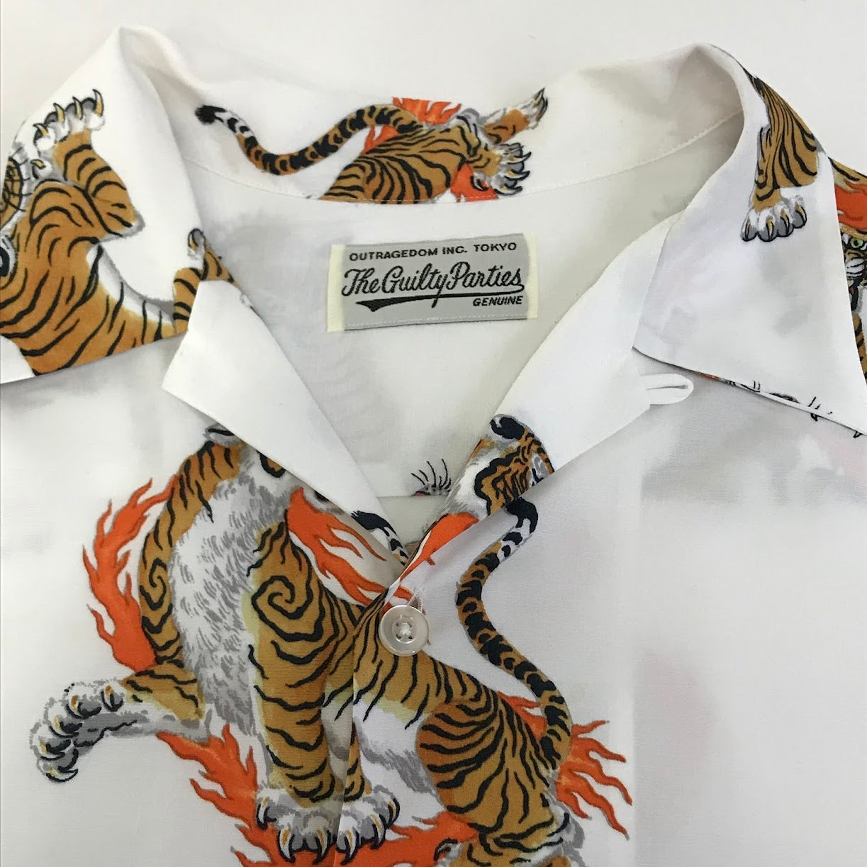 WACKOMARIA | ワコマリア TIM LEHI HAWAIIAN SHIRT L/S 虎 オープンカラーシャツ 長袖シャツ ホワイト サイズ：L【倉吉店】