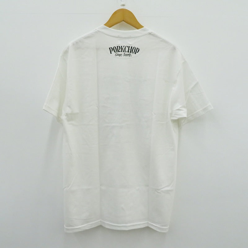 PORK CHOP | ポークチョップ PORK FRONT TEE 半袖Ｔシャツ ホワイト サイズ：L【瀬戸大橋店】
