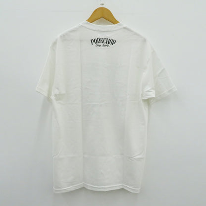 PORK CHOP | ポークチョップ PORK FRONT TEE 半袖Ｔシャツ ホワイト サイズ：L【瀬戸大橋店】