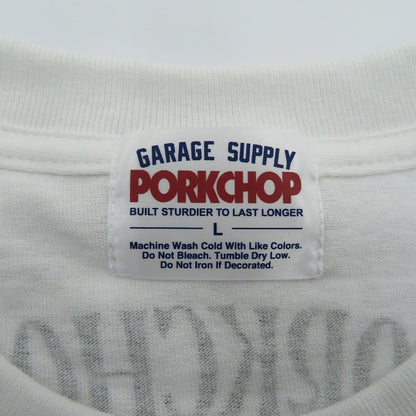 PORK CHOP | ポークチョップ PORK FRONT TEE 半袖Ｔシャツ ホワイト サイズ：L【瀬戸大橋店】