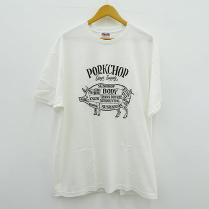 PORK CHOP | ポークチョップ PORK FRONT TEE 半袖Ｔシャツ ホワイト サイズ：XL【瀬戸大橋店】