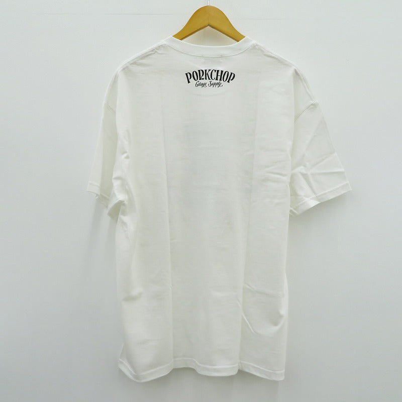 PORK CHOP | ポークチョップ PORK FRONT TEE 半袖Ｔシャツ ホワイト サイズ：XL【瀬戸大橋店】