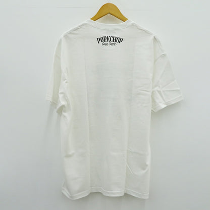PORK CHOP | ポークチョップ PORK FRONT TEE 半袖Ｔシャツ ホワイト サイズ：XL【瀬戸大橋店】
