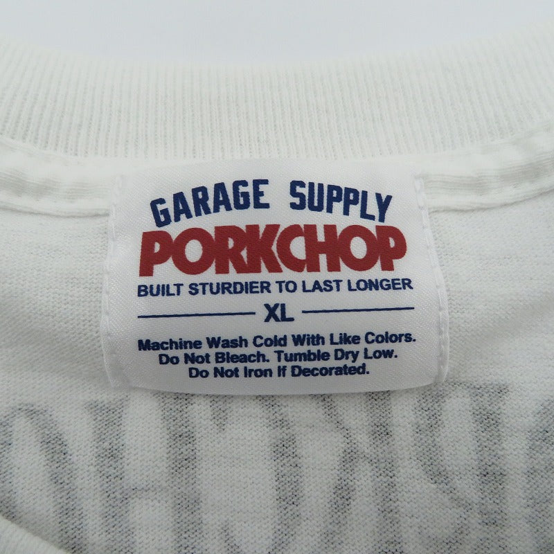 PORK CHOP | ポークチョップ PORK FRONT TEE 半袖Ｔシャツ ホワイト サイズ：XL【瀬戸大橋店】