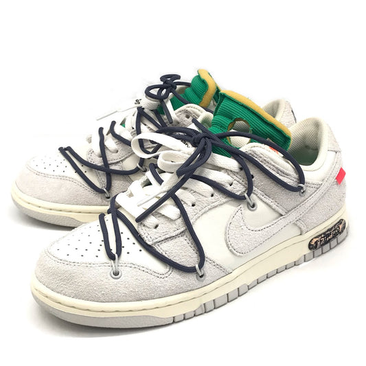 NIKE | ナイキ ×OFF-WHITE (オフホワイト) DUNK LOW スニーカー DJ0950-115 セイル/ニュートラルグレー-グリッドアイアン 27cm【倉吉店】