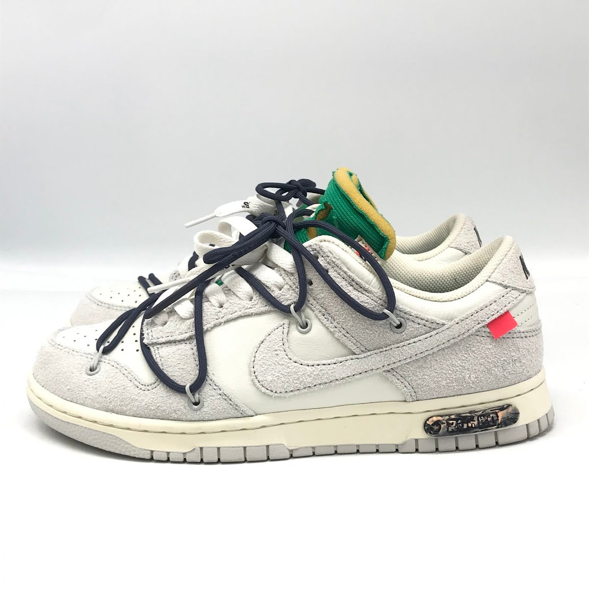 NIKE | ナイキ ×OFF-WHITE (オフホワイト) DUNK LOW スニーカー DJ0950-115 セイル/ニュートラルグレー-グリッドアイアン 27cm【倉吉店】