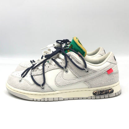 NIKE | ナイキ ×OFF-WHITE (オフホワイト) DUNK LOW スニーカー DJ0950-115 セイル/ニュートラルグレー-グリッドアイアン 27cm【倉吉店】