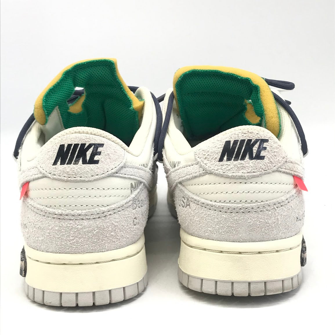 NIKE | ナイキ ×OFF-WHITE (オフホワイト) DUNK LOW スニーカー DJ0950-115 セイル/ニュートラルグレー-グリッドアイアン 27cm【倉吉店】