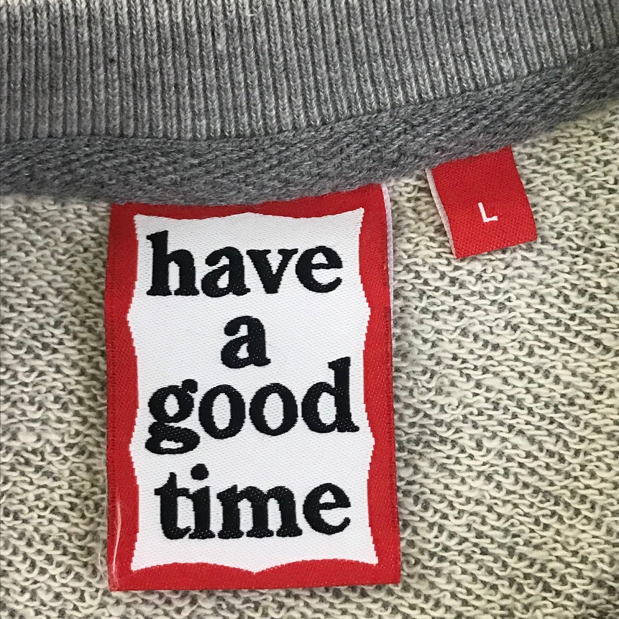 have a good time | ハブアグッドタイムハヴアグッドタイム ボックスロゴ スウェット グレー サイズ：L【倉吉店】