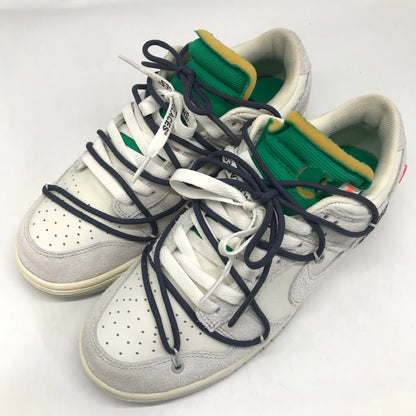 NIKE | ナイキ ×OFF-WHITE (オフホワイト) DUNK LOW スニーカー DJ0950-115 セイル/ニュートラルグレー-グリッドアイアン 27cm【倉吉店】
